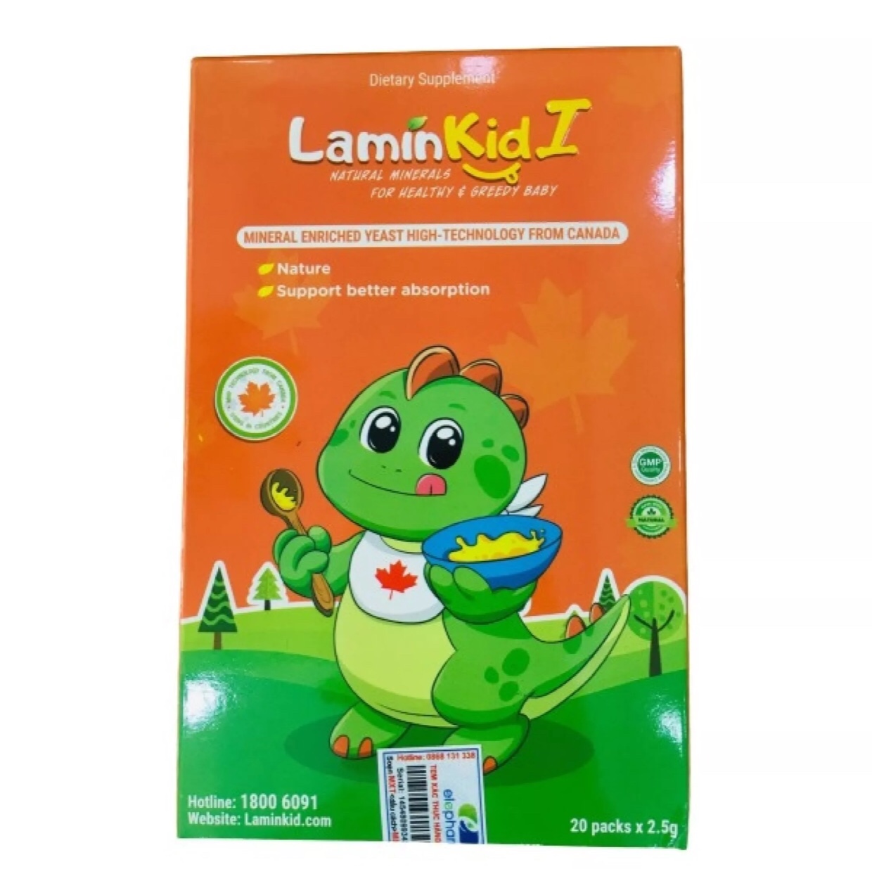 [Hoàn tiền 6%] LaminKid I ( hộp 20 gói) - Giúp trẻ ăn ngon tăng sức đề kháng - Lamin Kid LaminKid I