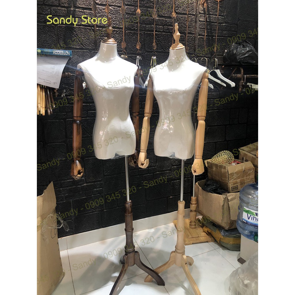 Manocanh nữ tay gỗ thật phụ kiện trưng bày cho shop thời trang