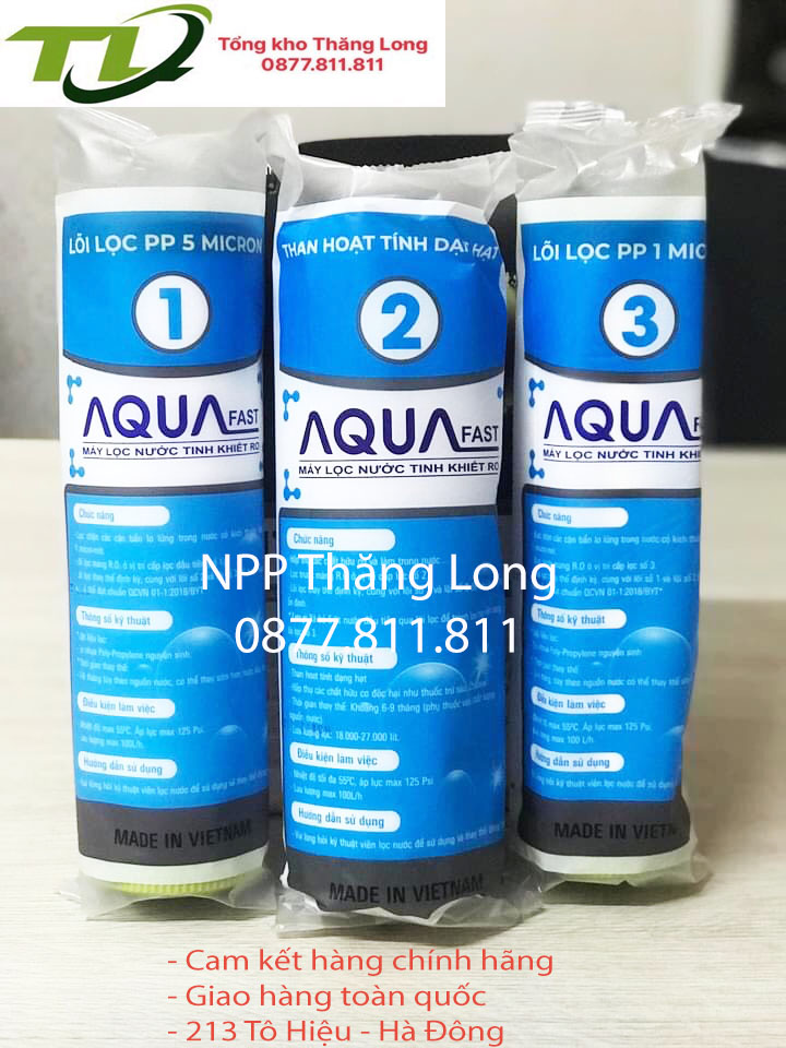 Bộ lõi lọc nước AQUA số 1-2-3 - Thay được cho tất cả các loại máy lọc Ro
