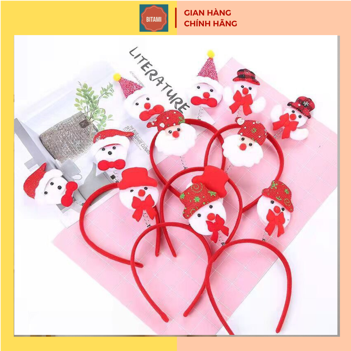 Cài tóc noel giá rẻ, kẹp tóc giáng sinh, bờm giáng sinh siêu đáng yêu cho bé gái, BITAMI