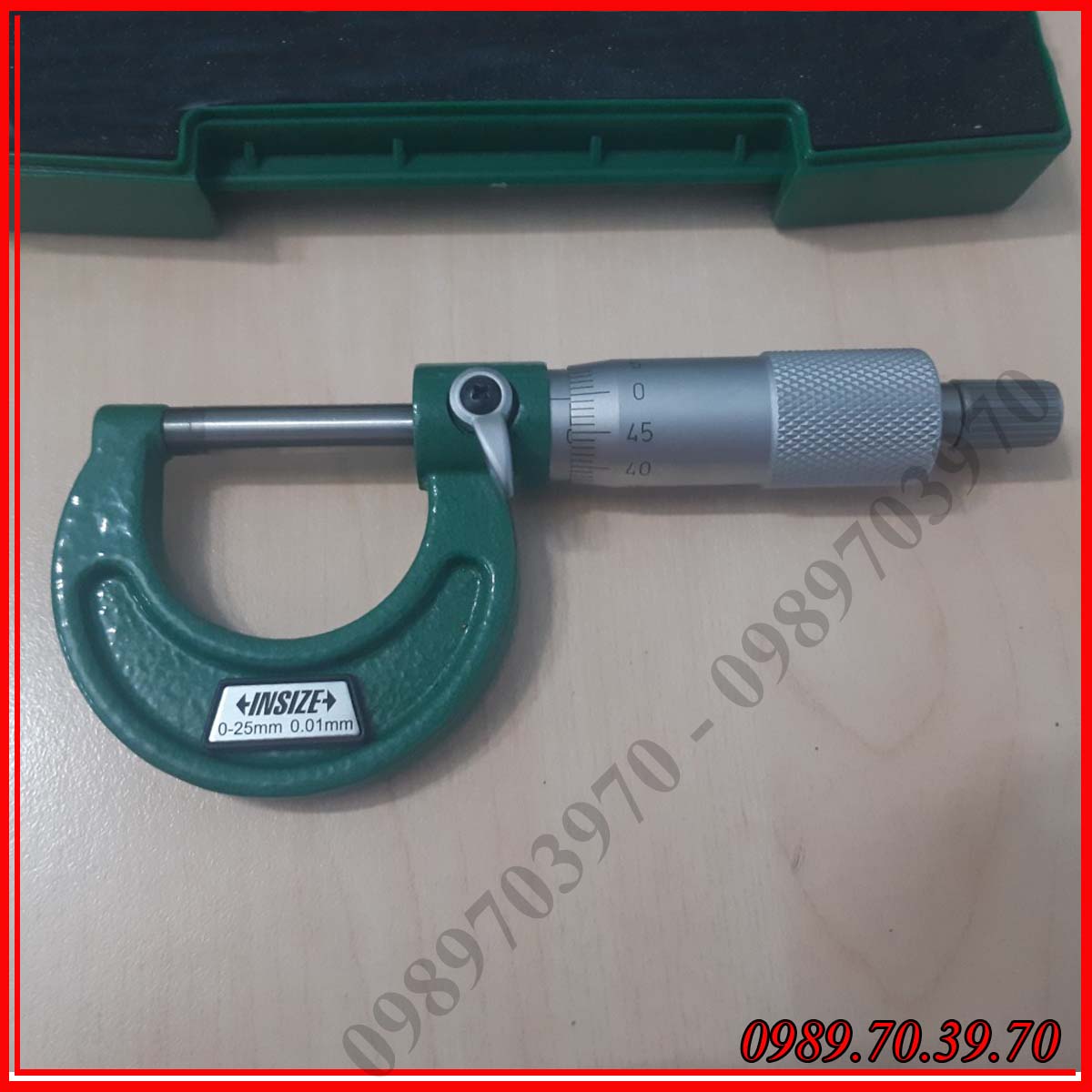 Thước panme Insize 3203-25A đo ngoài kích thước 0-25 mm dùng trong cơ khí CNC chính xác cao - shopcnc