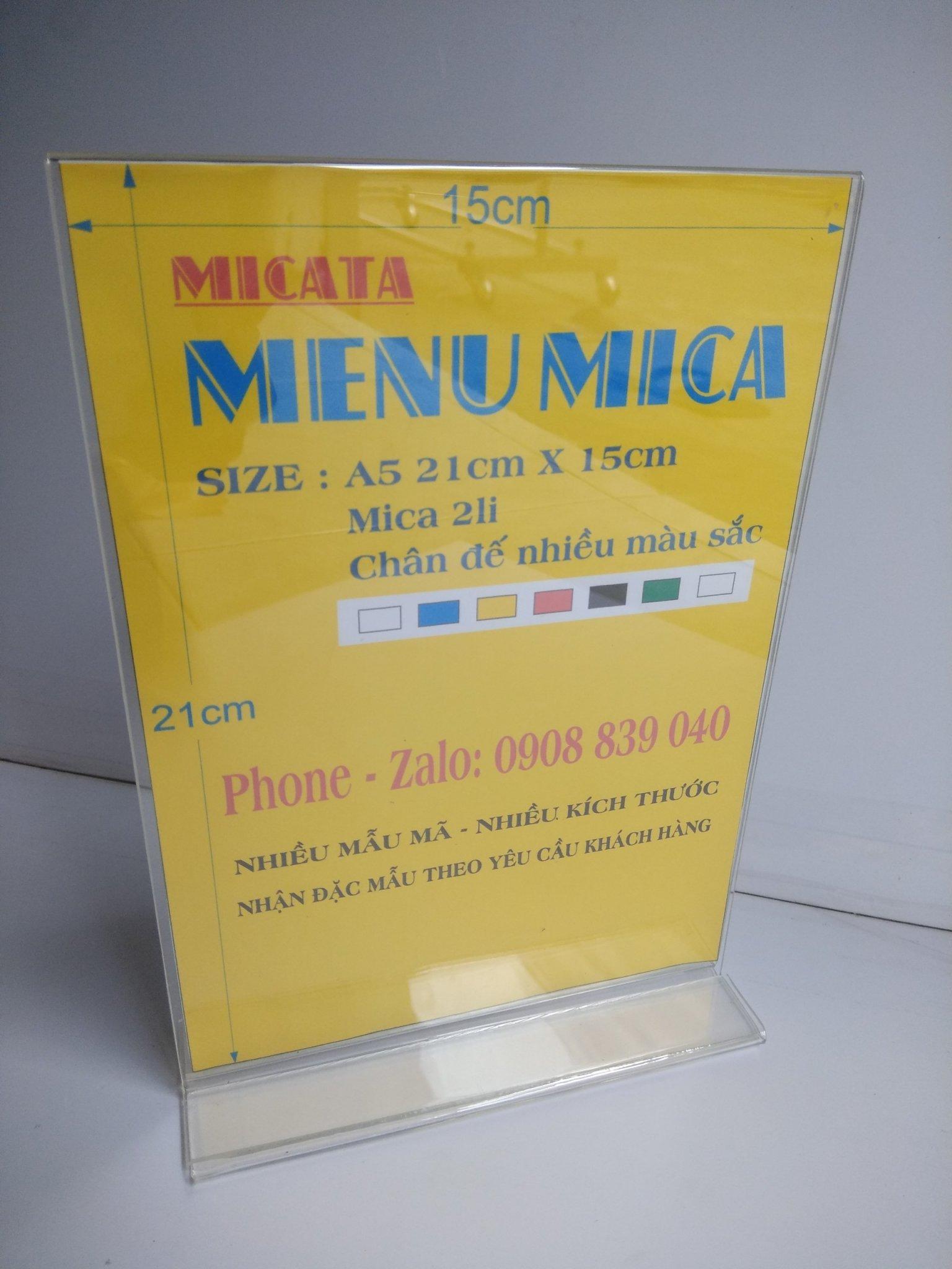 MENU MICA A6