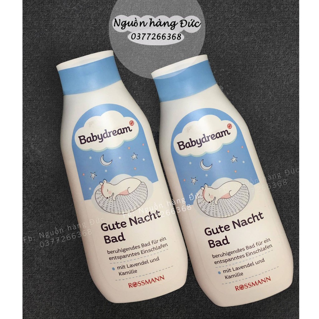 SỮA TẮM BABYDREAM GUTE NACHT BAD NỘI ĐỊA ĐỨC GIÚP BÉ NGỦ NGON - NGUỒN HÀNG ĐỨC