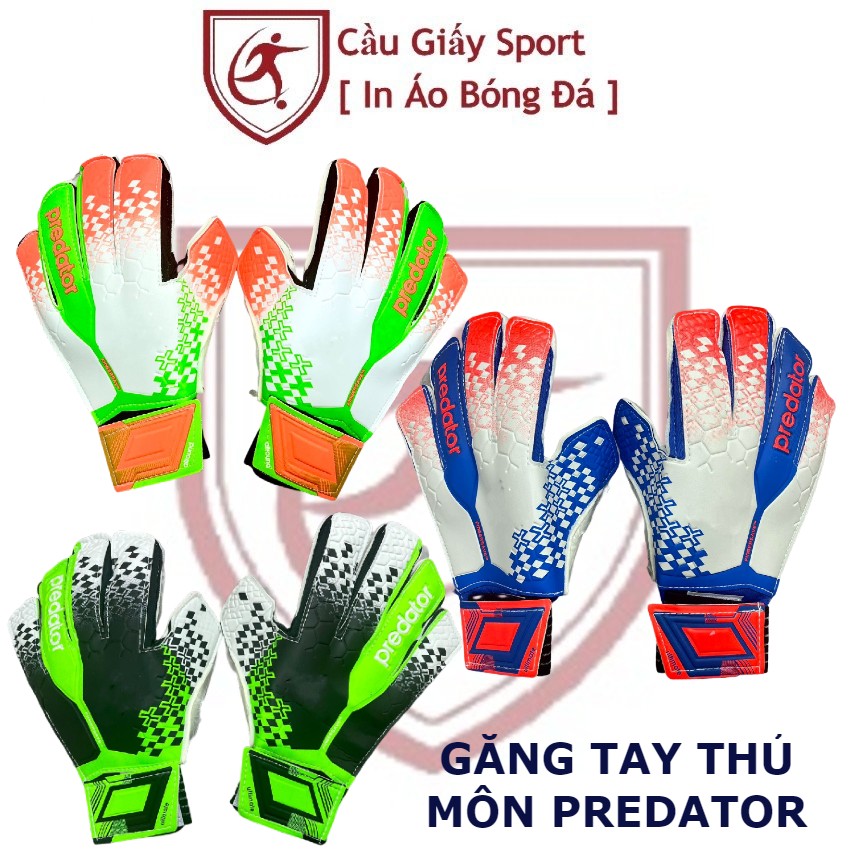 Găng tay bắt bóng/găng tay thủ môn bóng đá predator có size 3 màu