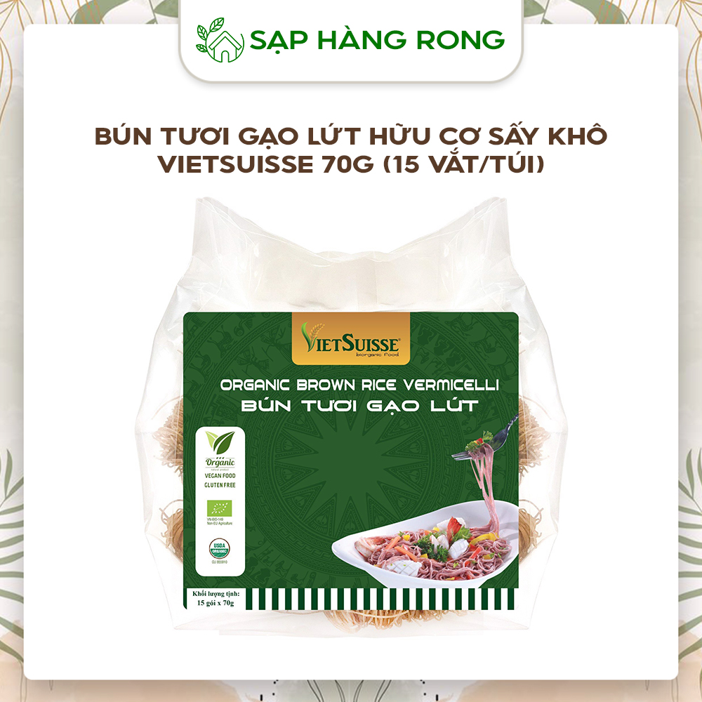 Bún tươi gạo lứt hữu cơ sấy khô vietsuisse