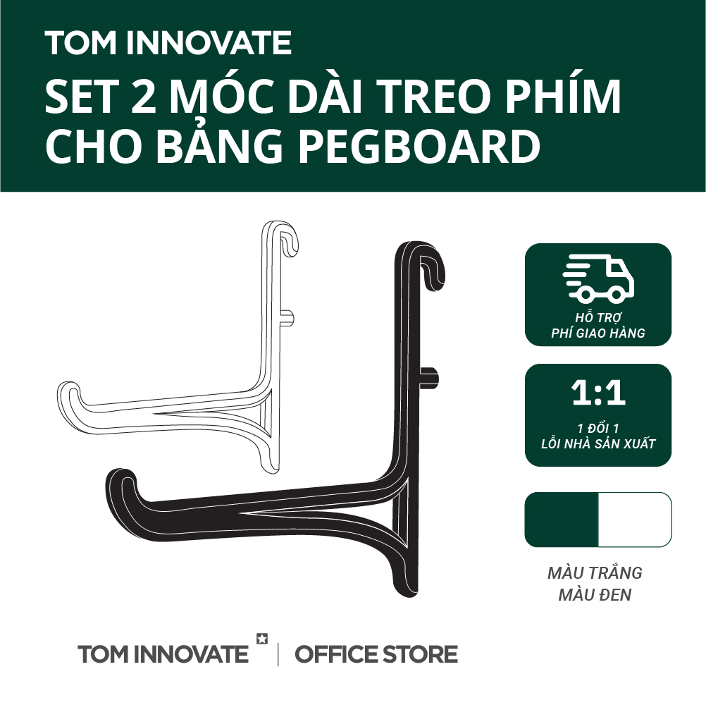 Set 2 móc treo keyboard bảng cài Pegboard