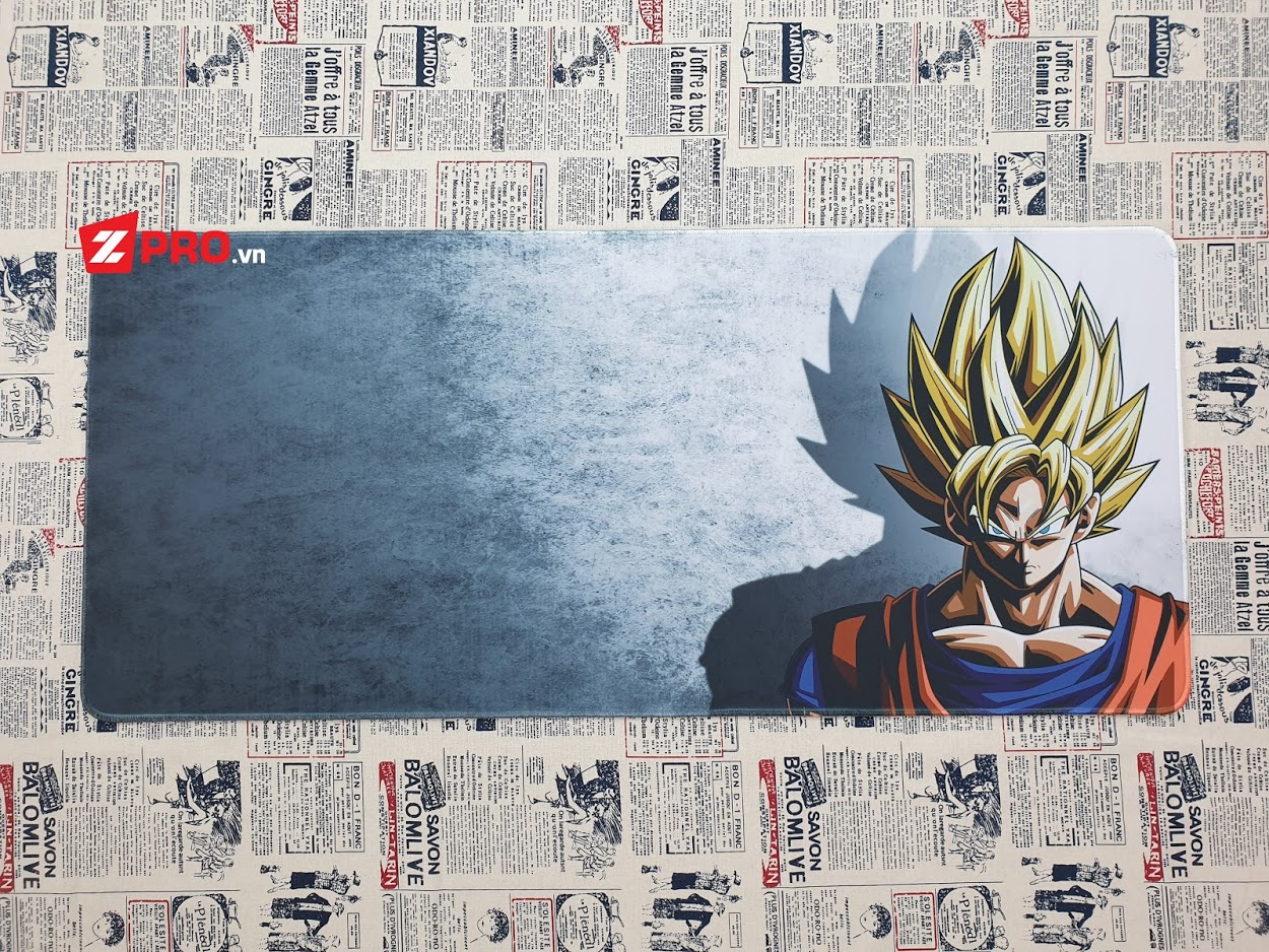 Lót chuột Dragon Ball - Son Goku Super Saiyan 90x40cm - zpro.vn