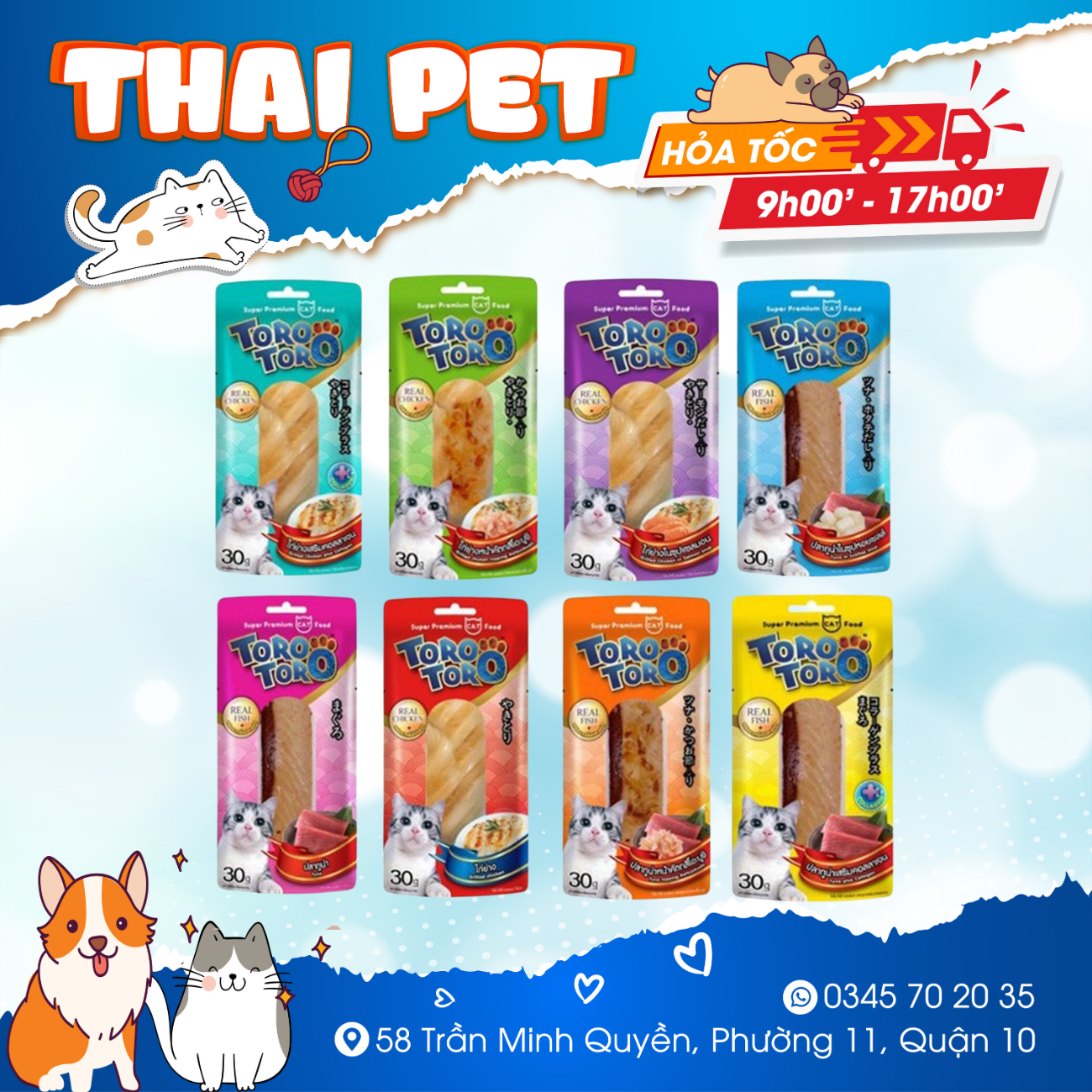 Snacks Cho Mèo Nguyên Miếng Toro 30g