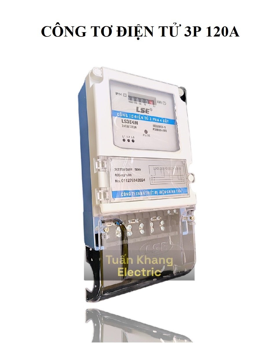 Ls3e4m - công tơ điện lse 3 pha 4 dây kiểu điện tử ls3e4m 3x10a- đồng hồ điện 3 pha