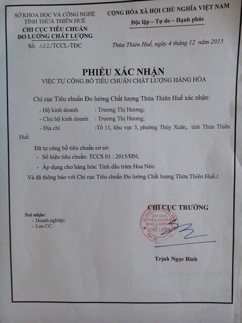 Tinh dầu tràm nguyên chất Hoa Nén