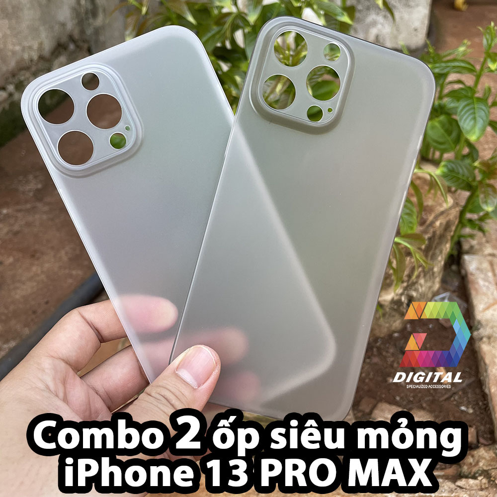 Combo 2 ốp lưng trong nhám unibody iphone 13 pro max siêu mỏng