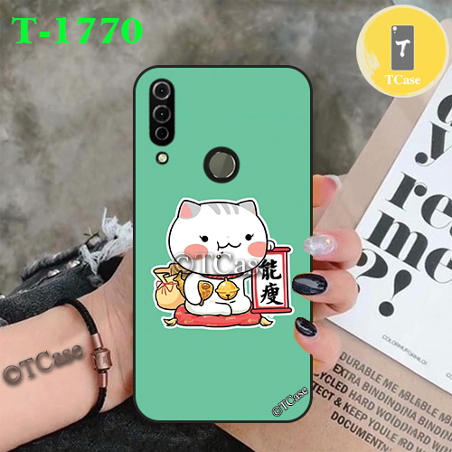 Ốp lưng Vsmart Joy 3 dẻo đen in hình Mèo Thần Tài, May Mắn, Tài Lộc