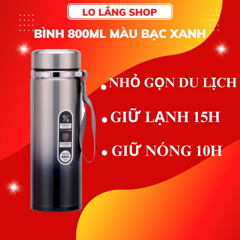 Bình giữ nhiệt 1500ml BÉO LÙN 1000ml kim cương đựng nước giữ nhiệt inox 304 không gỉ có khay lọc đá và dây treo, giữ nóng hơn 12h, giữ lạnh hơn 20h