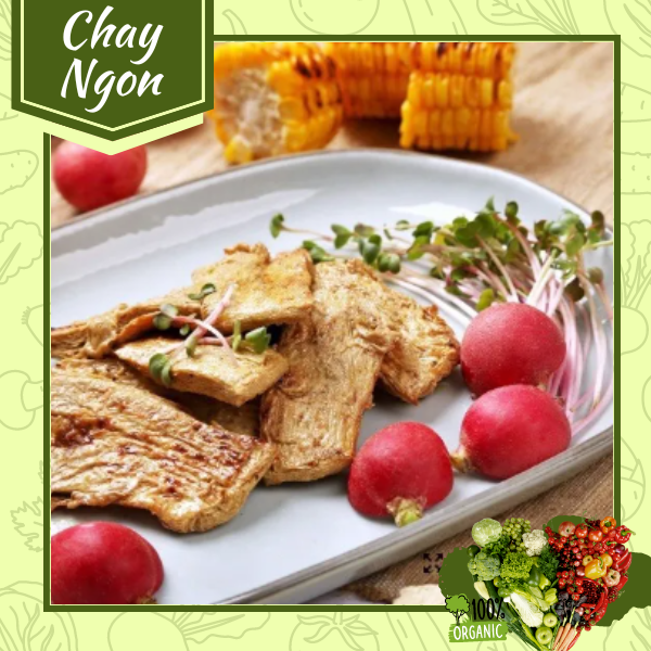 Sườn non lúa mạch chay Sườn non chay làm từ đậu nành và lúa mạch tự nhiên, không biến đổi gen