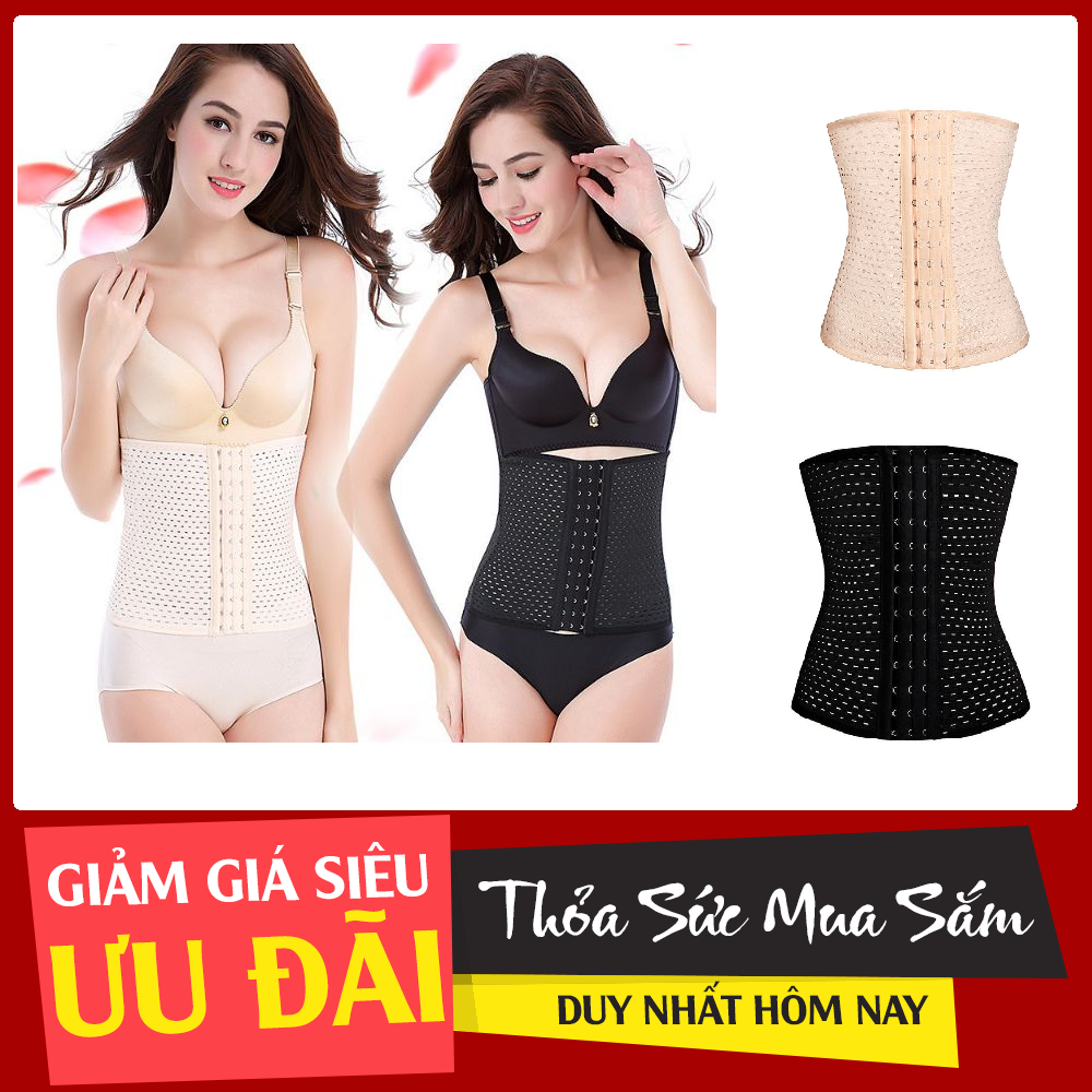 Đai gen nịt bụng latex giảm mỡ mẫu mới 2020 có lỗ thông hơi mặc được cùng quần áo đi làm.