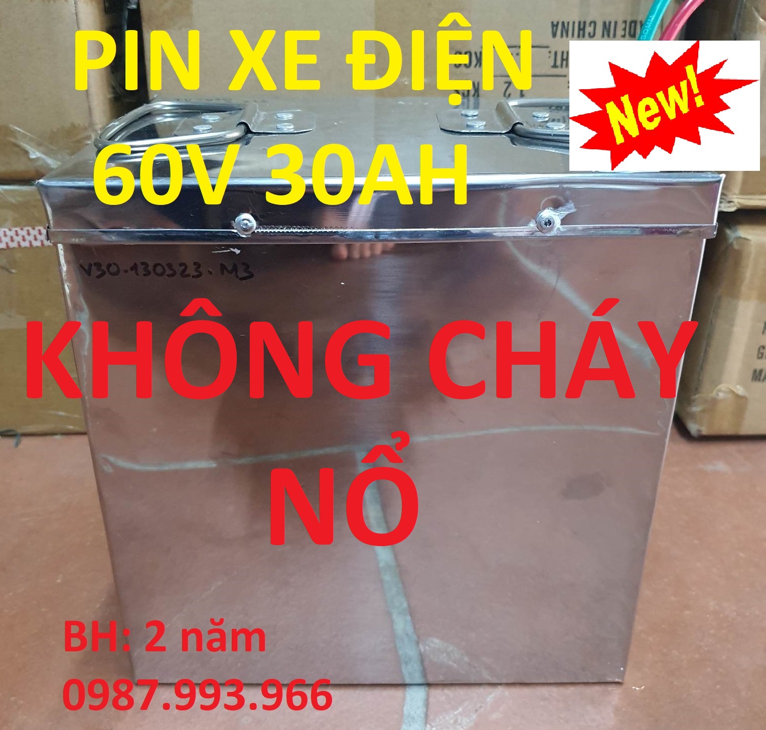 Bình LFP 60V 30AH cho xe điện 5 bình