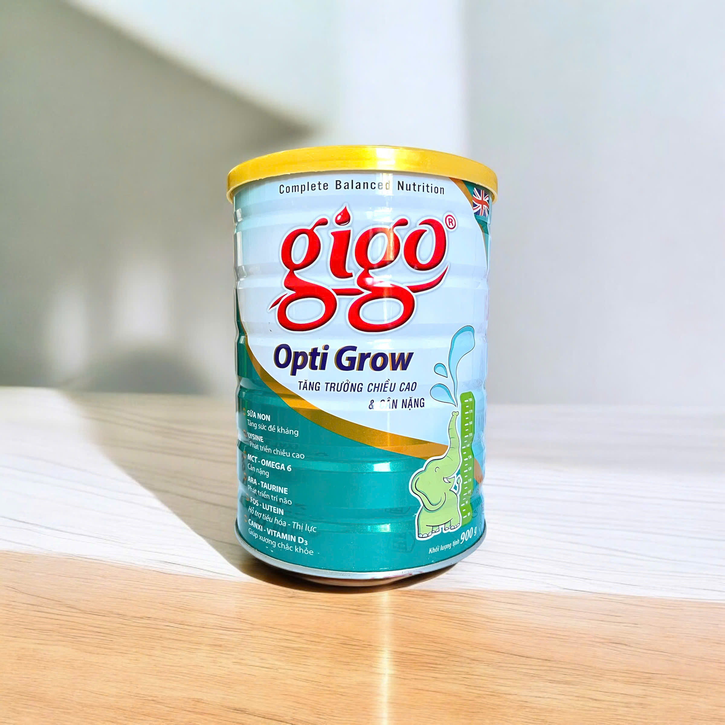Sữa bột giúp tăng trưởng chiều cao cho trẻ từ 1-17 tuổi Gigo Opti Grow 900G