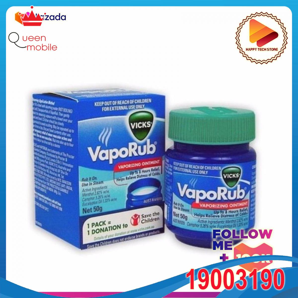 Dầu Bôi Ấm Ngực Giảm Ho Cho Trẻ Vicks VapoRub 50g (Úc)