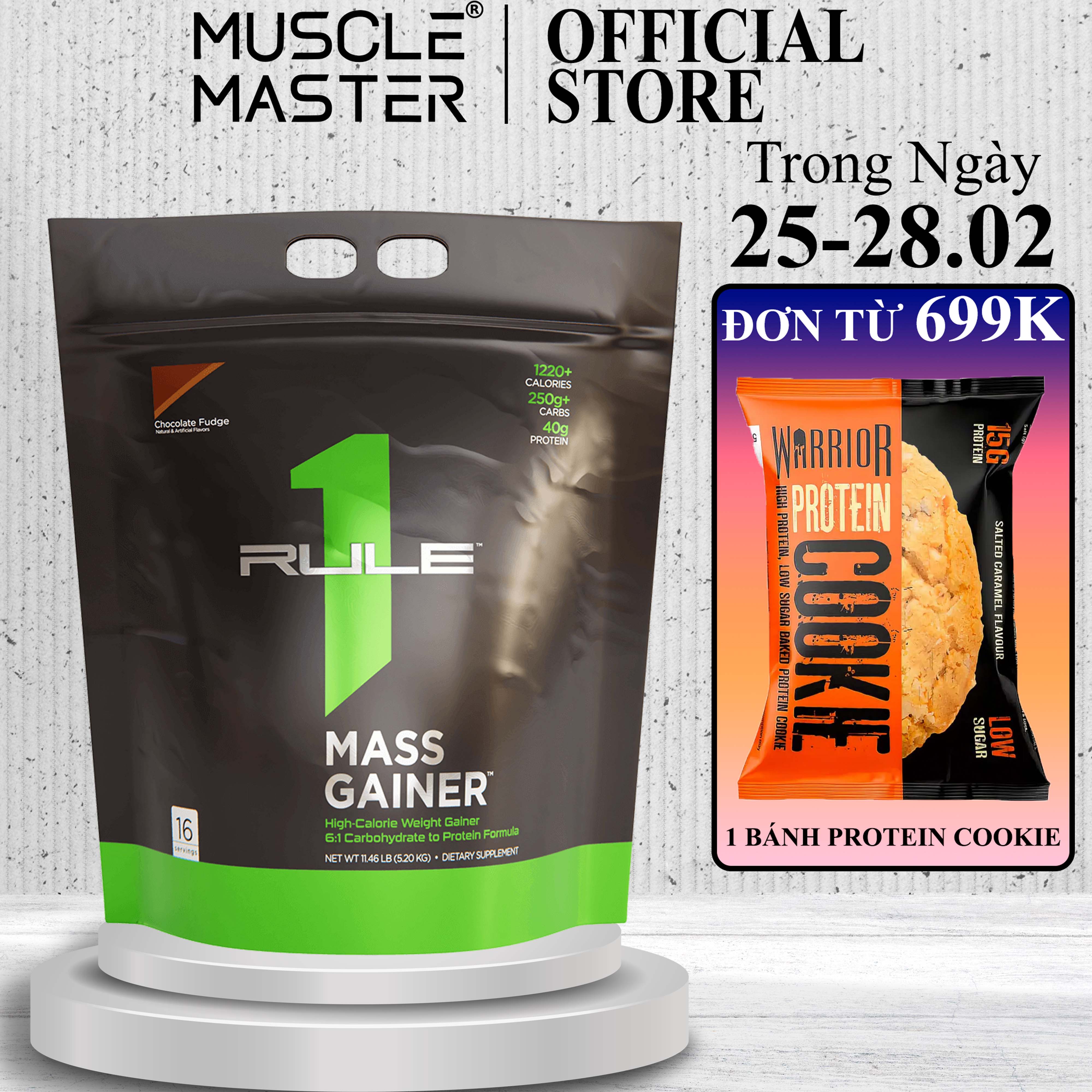 [HCM]Thực Phẩm Bổ Sung Dinh Dưỡng Rule 1 Mass LBS 5.4Kg (12Lbs)