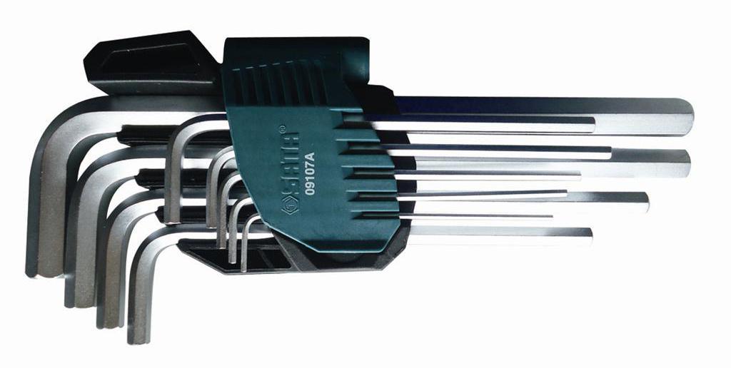 Bộ lục giác loại dài 9 chi tiết - hệ mét quy cách: 15mm 2mm 25mm 3mm 4mm 5mm 6mm 8mm 10mm chất liệu: thép crom 09107a sata