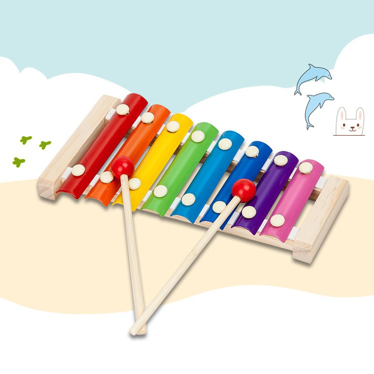 Đàn xylophone 8 thanh giúp bé học màu sắc, kích thích thính giác phát triển kb216026