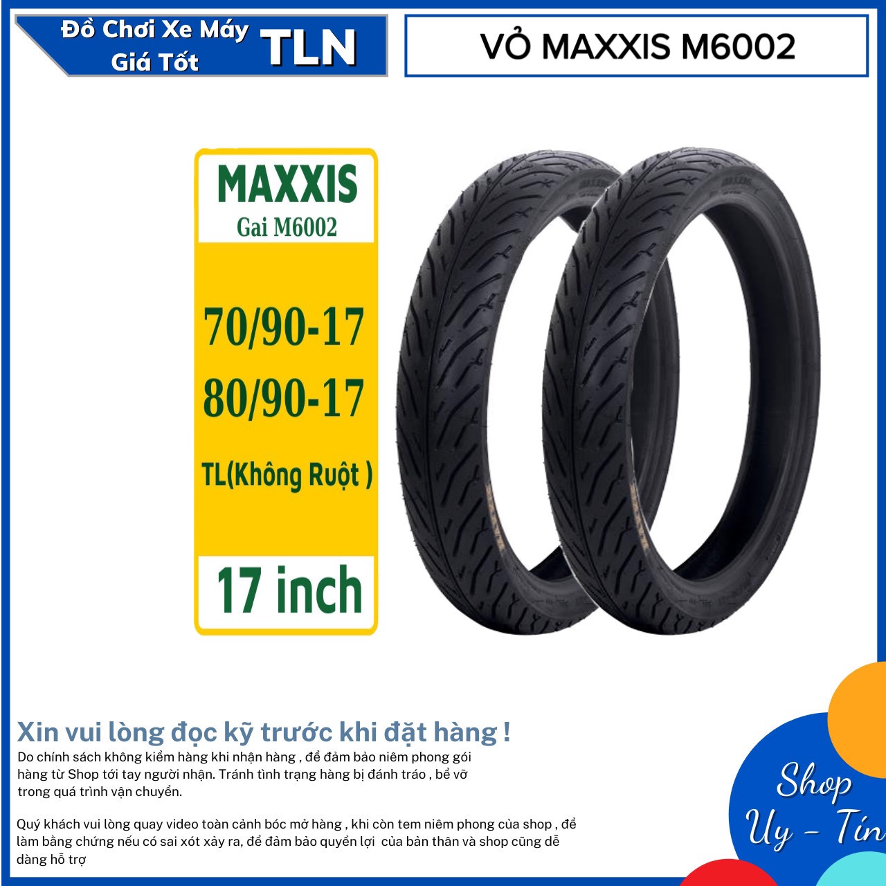 [HCM]VỎ MAXXIS M6002 SIZE 70/90-17 VÀ 80/90-17