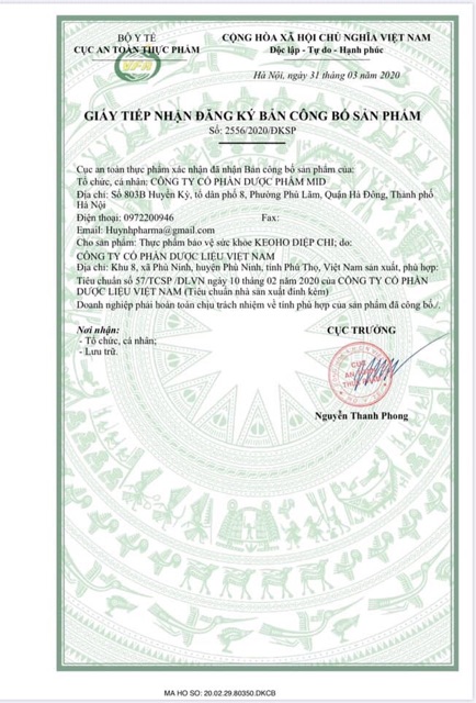 Keo ho Diệp Chi hết ho tan đờm + tặng dầu tràm