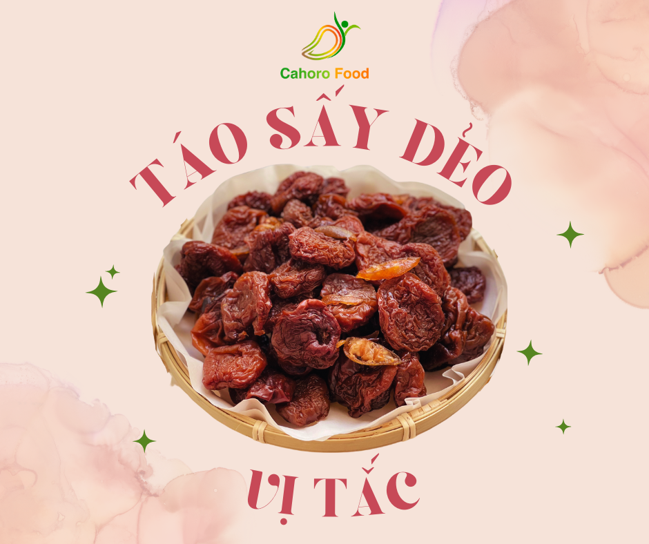 Táo sấy dẻo vị tắc - Táo sấy dẻo vị quất - Táo sấy không hạt, thơm ngon dinh dưỡng -