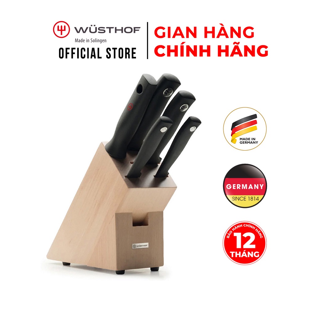 [Trả Góp 0%] Bộ dao bếp Wusthof Silverpoint Hàng chính hãng 100% sản xuất tại Đức Chất liệu thép không gỉ an toàn Lưỡi dao sắc bén Độ bền cao An toàn cho sức khỏe Bảo hành 12 tháng đổi trả 15 ngày dịch vụ chu đáo