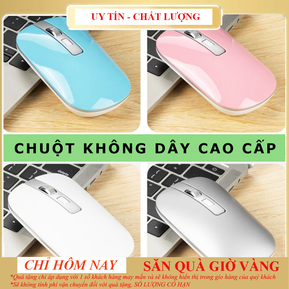 Chuột Không Dây Thông Minh Tiện Lợi Siêu Đẹp,Không Phát Quang, Click Êm Không Gây Tiếng Ồn Khó Chịu, Thích Hợp Chuột Văn Phòng Nhỏ Nhẹ Siêu Nhạy Dùng Sướng, Kiểu Dáng Sang Như Chuột Macbook.Bảo Hành 1 Đổi 1