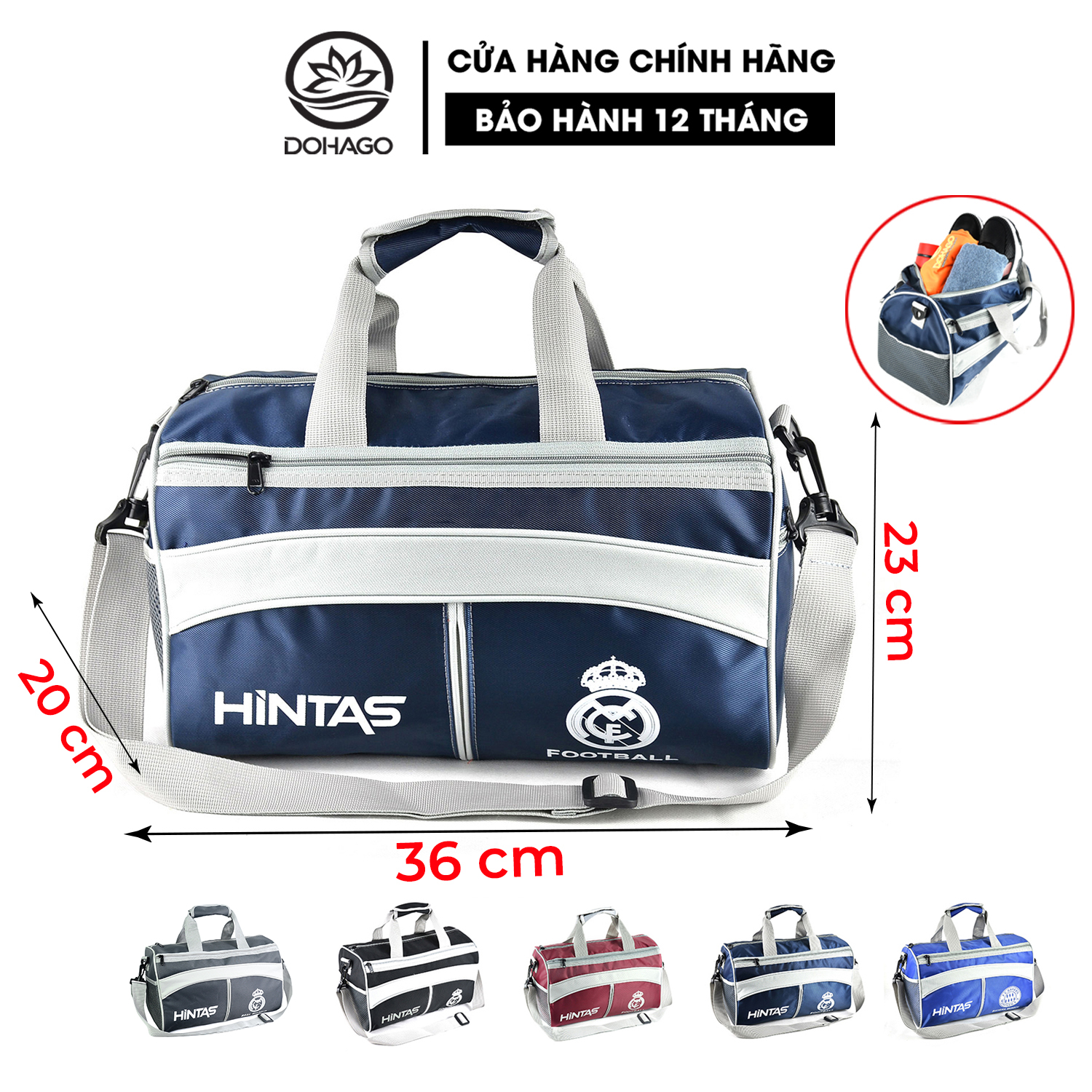Túi trống thể thao HINTAS - TT04 - thiết kế size mini in logo câu lạc bộ  dành cho nam nữ tập gym yoga bơi lội đánh banh...
