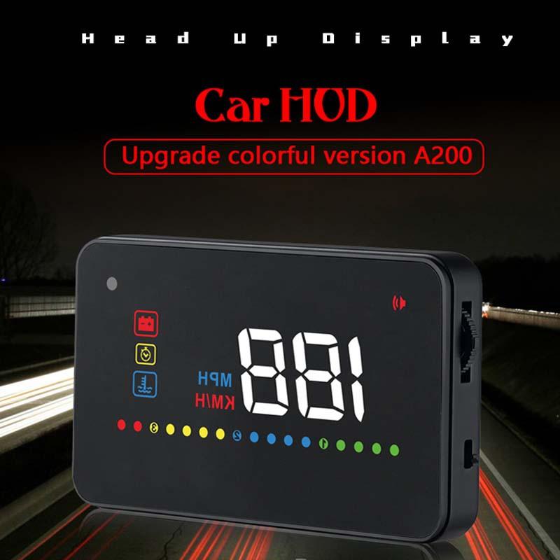 Bộ hiển thị thông tin tốc độ lên kính lái ô tô xe hơi hud a200 - hiển thị nhiều thông tin lên kính lái giúp yên tâm lái xe
