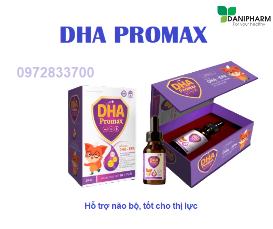Dha promax, dha dạng giọt giúp tăng iq, phát triển não bộ, tăng cường thị lực cho bé 20ml