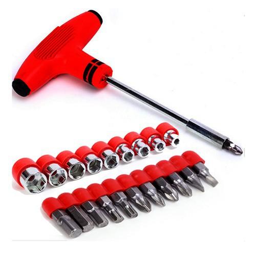 Bộ dụng cụ sửa chữa vặn ốc vít chữ t gồm 24 món
