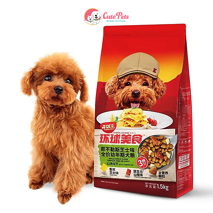 HOÀN TIỀN 10%Hạt cho chó Kitchen Flavor Global Cusine 1.5kg Đỏ - Cutepets