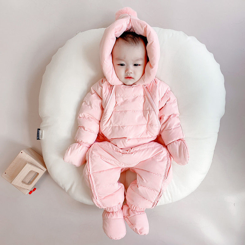 Áo Khoác Lông Vũ Cho Bé Sơ Sinh Một Mảnh Áo Ôm Cho Bé Sơ Sinh Quần Áo Đi Chơi Mùa Đông Quần Áo Leo Núi Dày Dặn Quần Áo Mùa Đông Nhẹ Và Ấm Áp