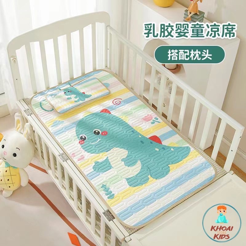 - Chiếu điều hoà cao su non cho bé kèm gối mẫu mới nhất 2022