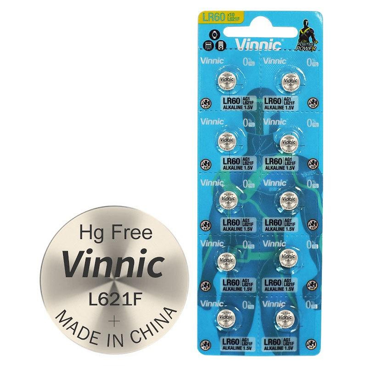 VĨ 10 VIÊN PIN AG1 / AG4 ĐỒNG HỒ ĐEO TAY VINNIC