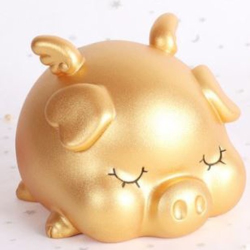 [HCM]Heo vàng đựng tiền tiết kiệm 14 x 12 x 16cm - Heo đất - Ống heo - Heo tiết kiệm tiền - Heo thần tài