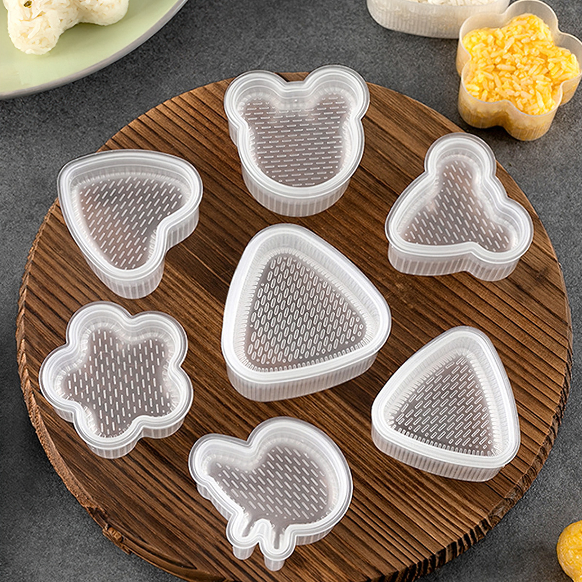 Khuôn làm cơm nắm sushi & onigiri bento nhiều hình cho bé diy - anyts