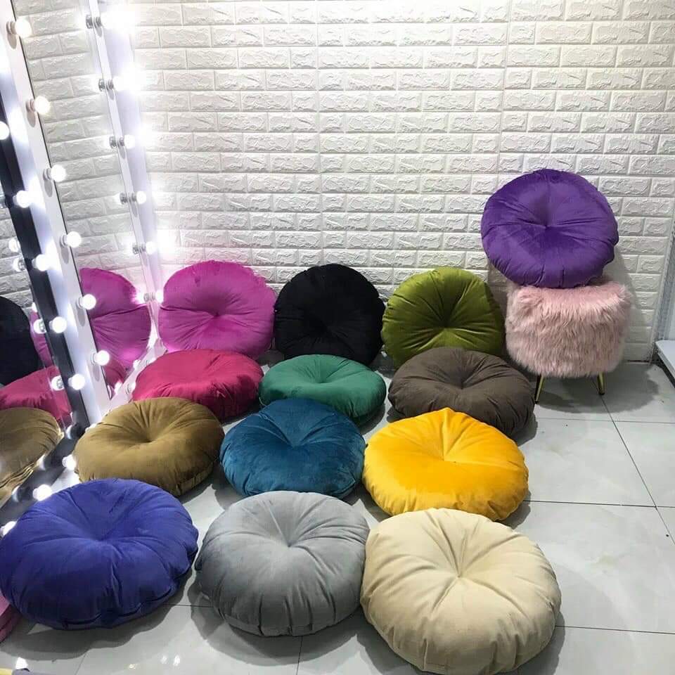 Bộ nệm cho bộ bàn ghế ban công giả mây RIBO HOUSE bọc nỉ rất êm và bền bộ gồm 2 chiếc nệm RIBO86