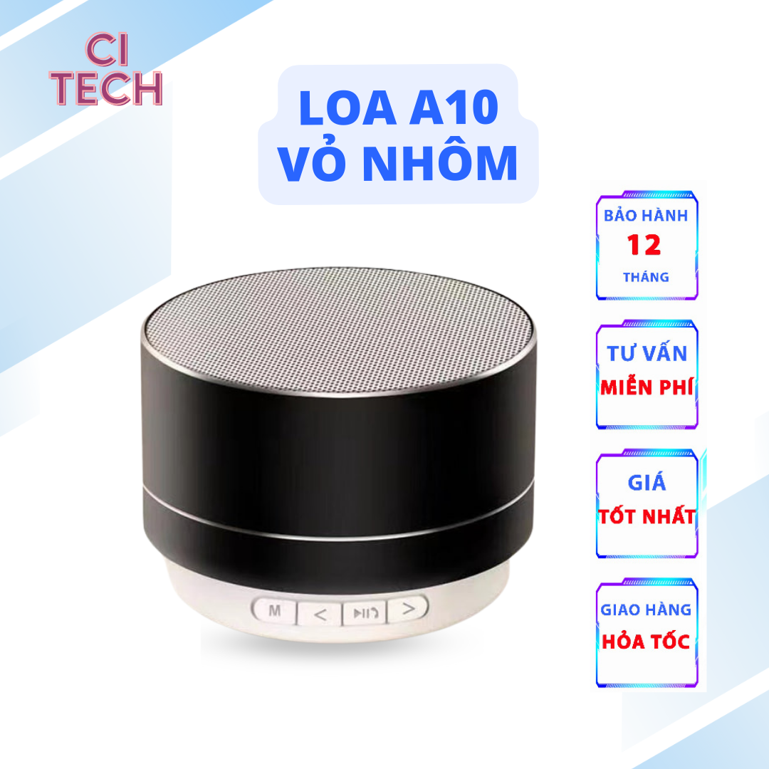 Loa bluetooth mini a10 vỏ nhôm, loa a10 âm thanh chất - gon - nhẹ