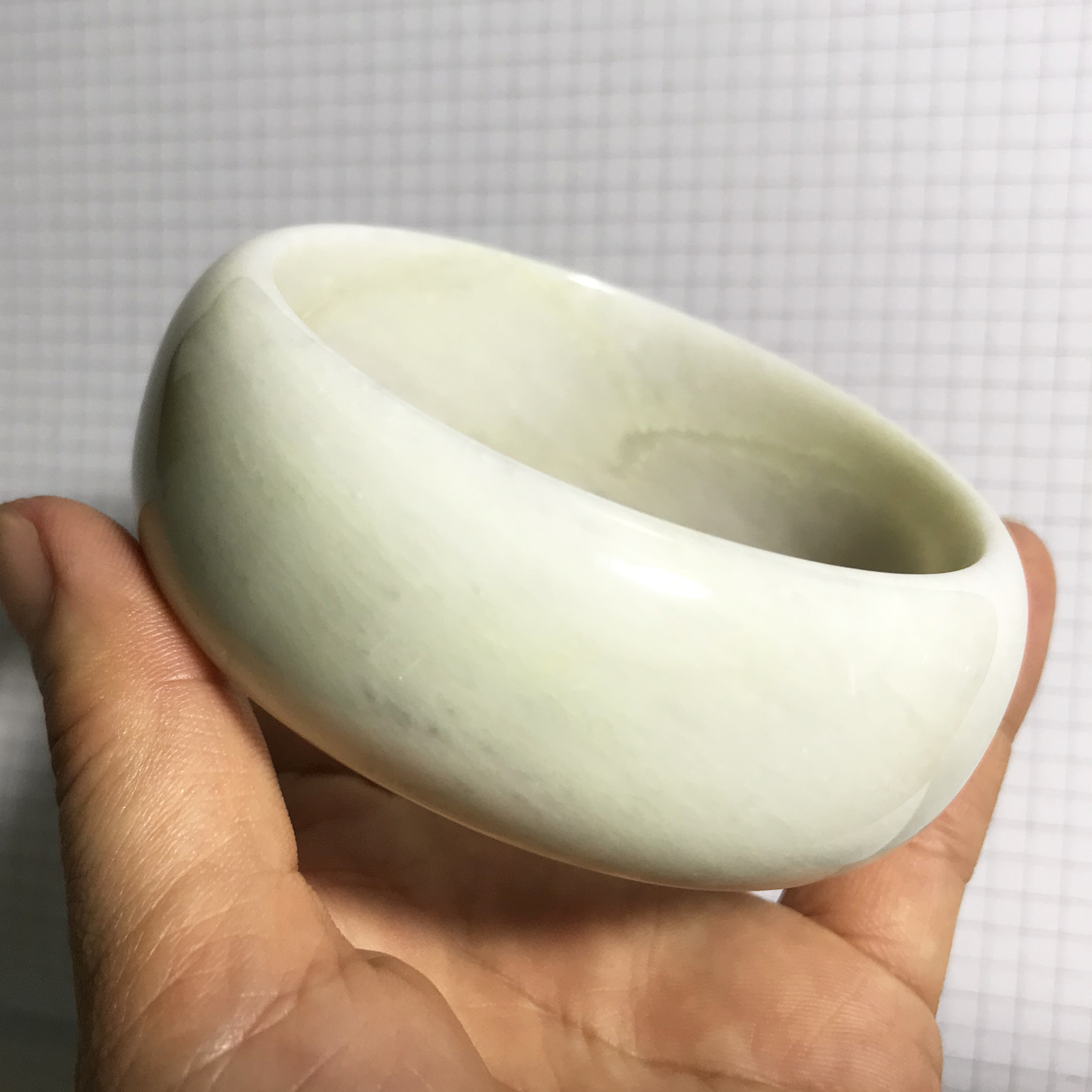 [HCM]Vòng tay cẩm thạch màu trắng bạch ngọc tự nhiên nhiều kích thước (size) cho NAM và NỮ