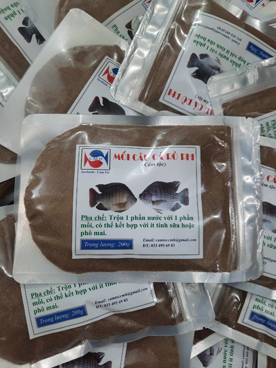 Mồi Câu Cám tộc cá rô phi gói 200gr
