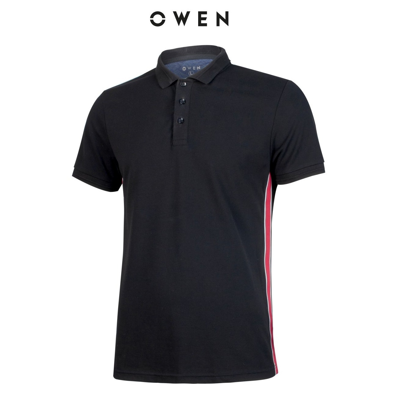 OWEN - Áo Polo cộc tay Owen màu đen 21839 - Áo thun ngắn tay có cổ