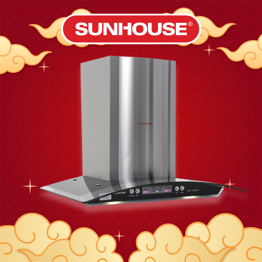 Máy hút mùi kính cong SUNHOUSE SHB6626