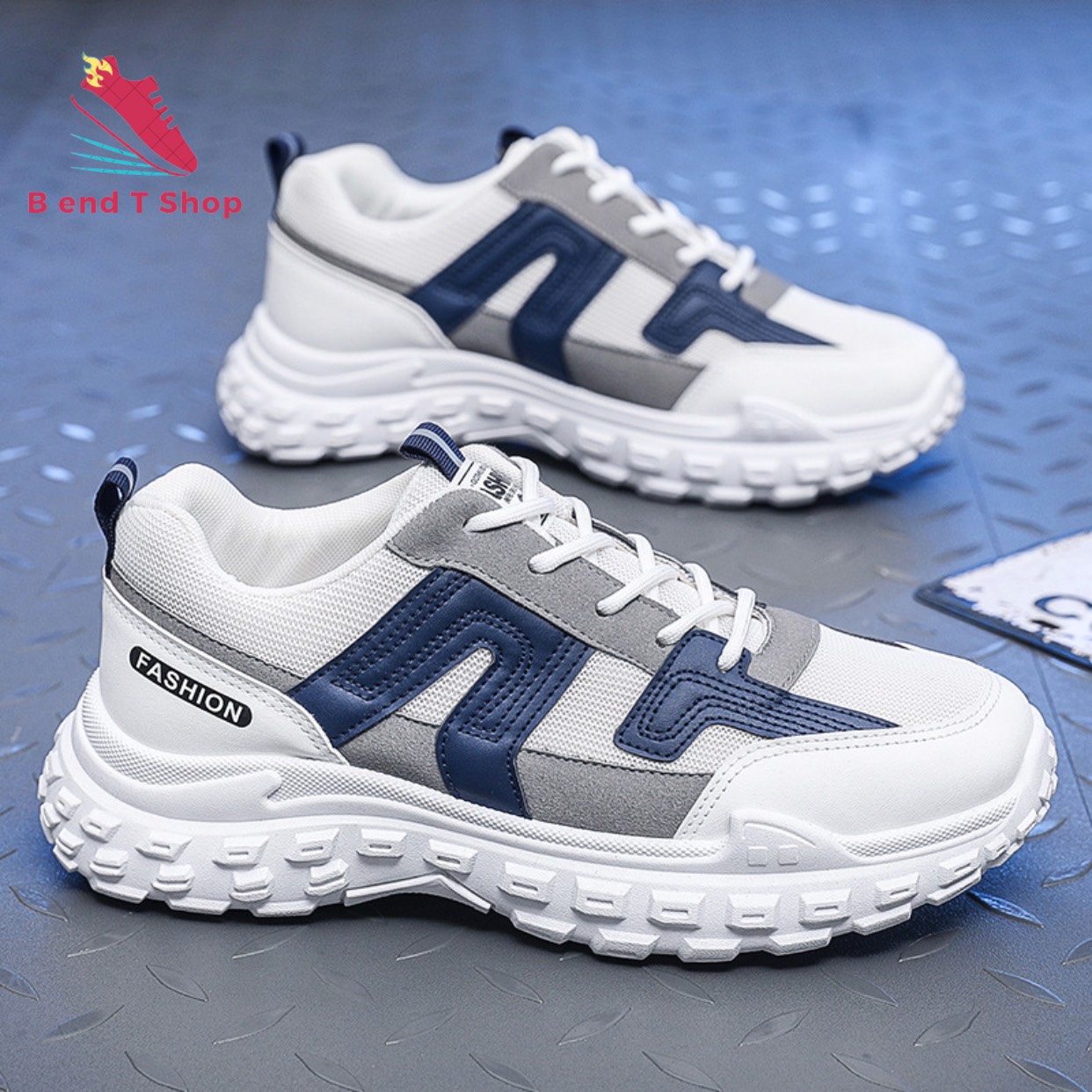 Giày Thể Thao Sneaker Nam Fashon Đế Phối Nhiều Nút Kiểu Dáng Mới
