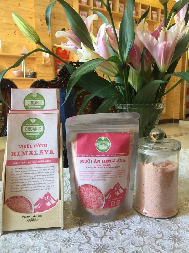 Muối Hồng Himalaya hạt Thô 1 kg - Ngâm Chân - Tẩy tế bào chết