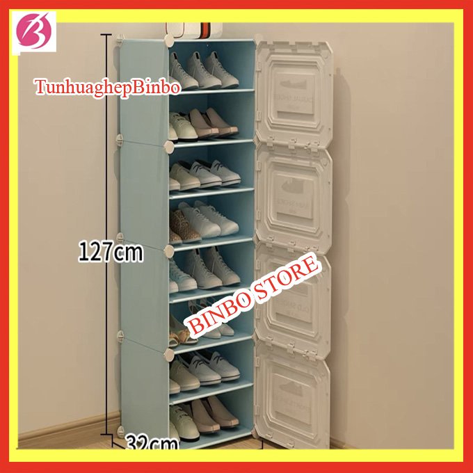 [Mẫu mới] Tủ nhựa để giày dép-tủ để giày dép bằng nhựa giá rẻ 8 ngăn của 3d