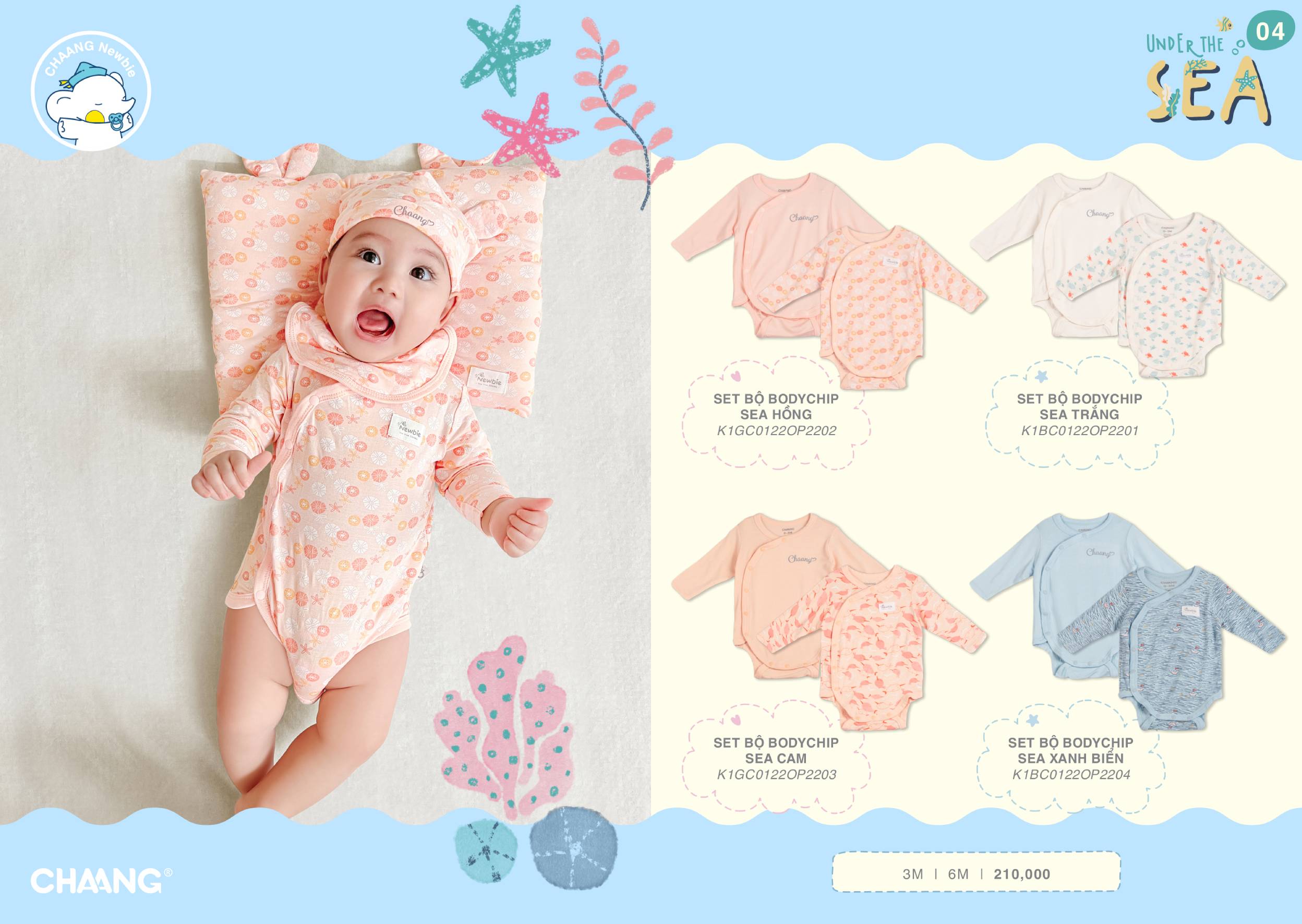 Set 2 bộ bodychip cho bé sea chaang